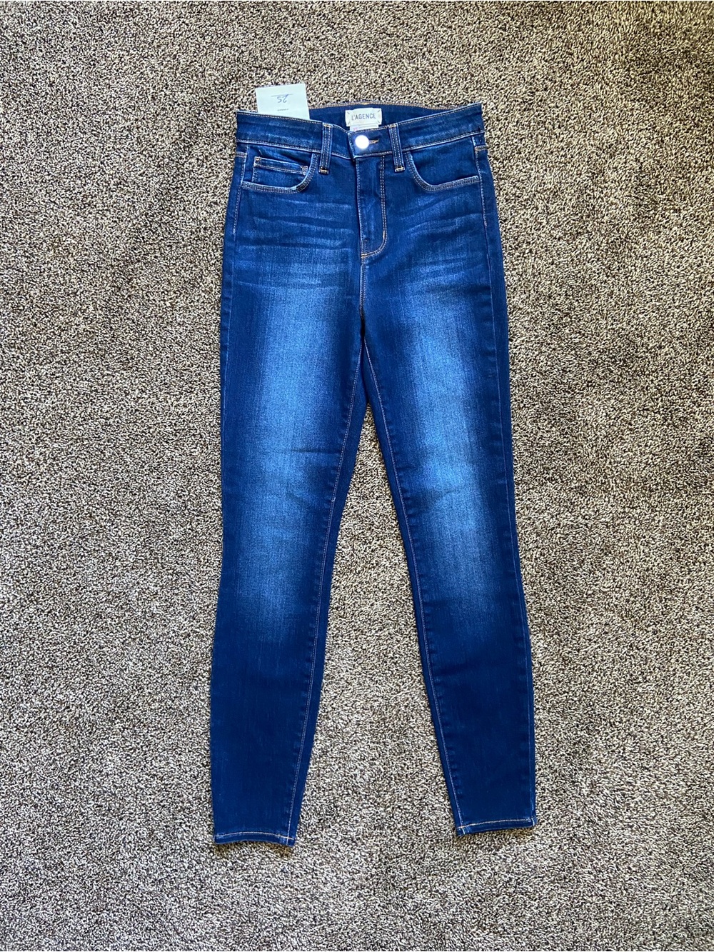 NWT L'Agence Margot Highrise Skinny Jean Baltic 25 - Picture 5 of 13